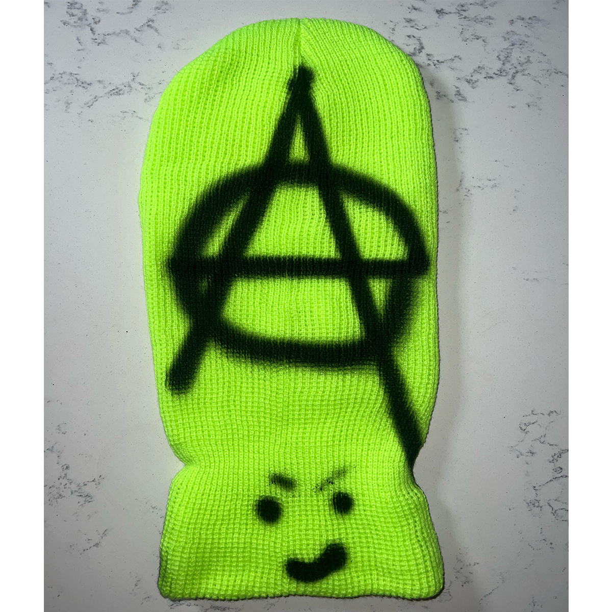 HANDMADE BLACK HEART ANARCHY BALACLAVA
