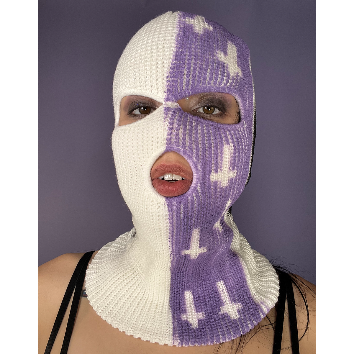 HANDMADE SPLIT LAVENDER ANARCHY BALACAVA